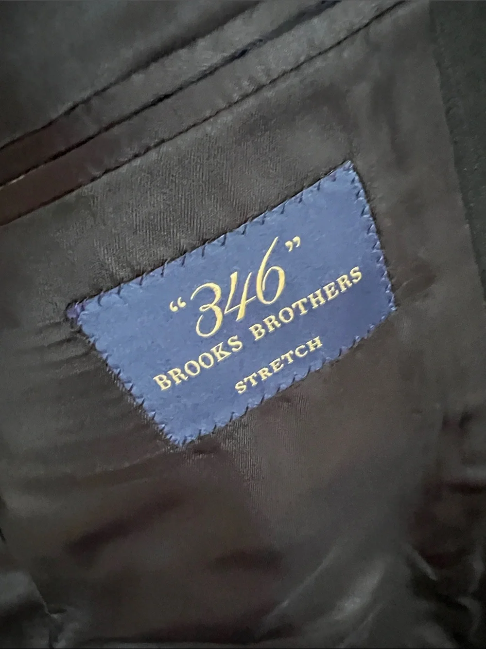 Brooks Brothers Black Sport Coat with Dark Brown Lining